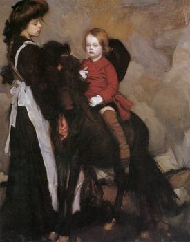 喬治 蘭伯特 Equestrian Portrait of a Boy
